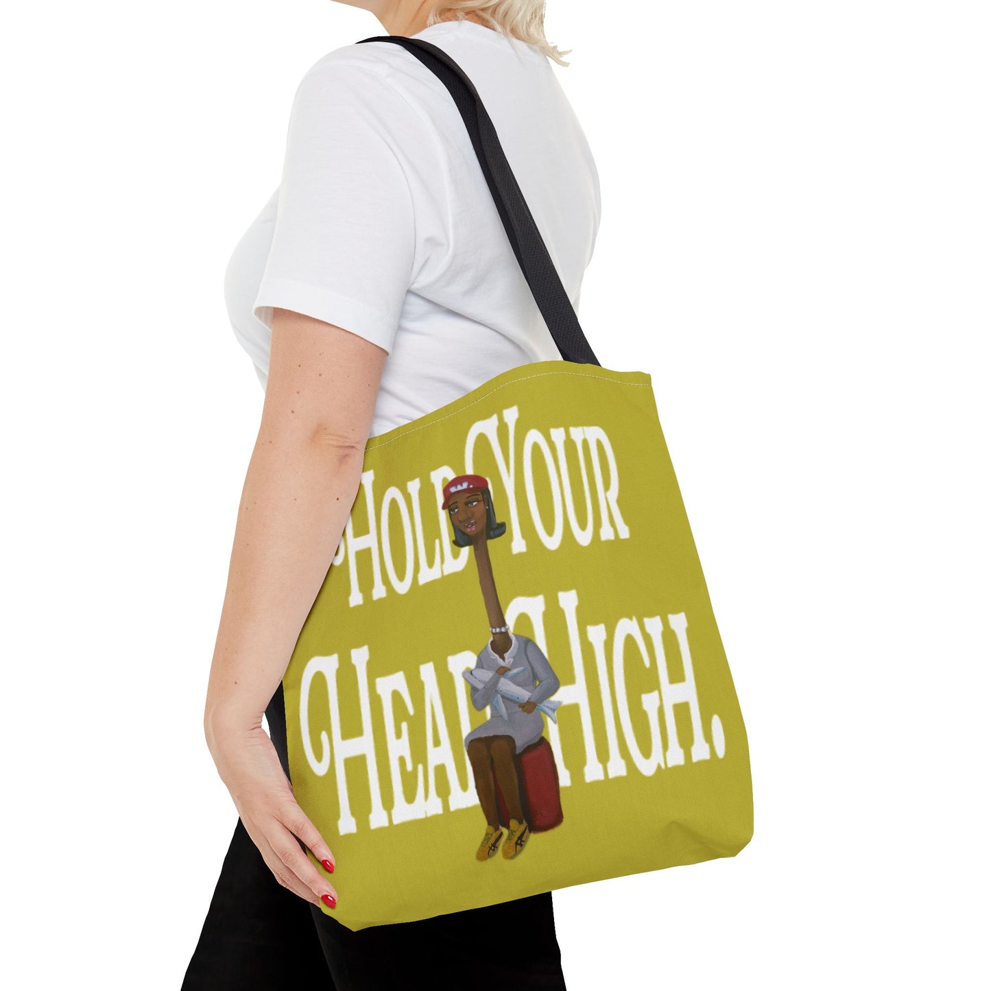Tote Bag — "Hold Your Head High" Inspirational Art Tote