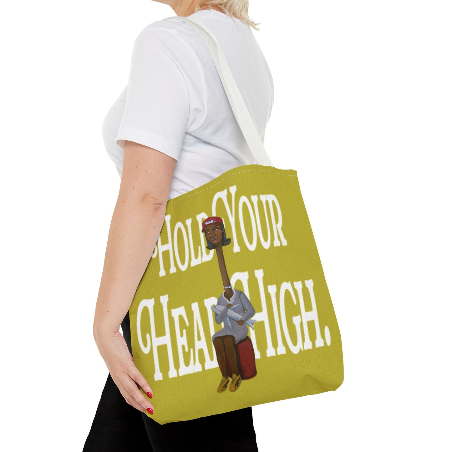 Tote Bag — "Hold Your Head High" Inspirational Art Tote